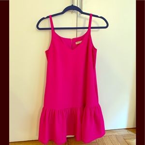 Trina Turk hot pink peplum dress, size 2